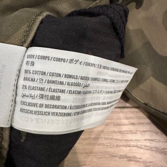 HOLLISTER WOMENS HIGH RISE UTILITY PANTS 7L (28) CAMO CAMOFLAUGE - Picture 7 of 9